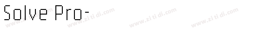 Solve Pro字体转换
